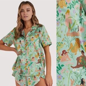 Playful Promises Bodil Jane Recycled Nudes & Flowers Short Sleeved Shirt